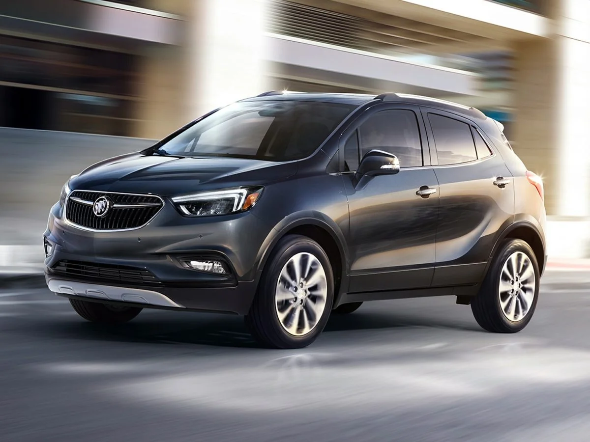 A 3/4 view of a 2021 Buick Encore